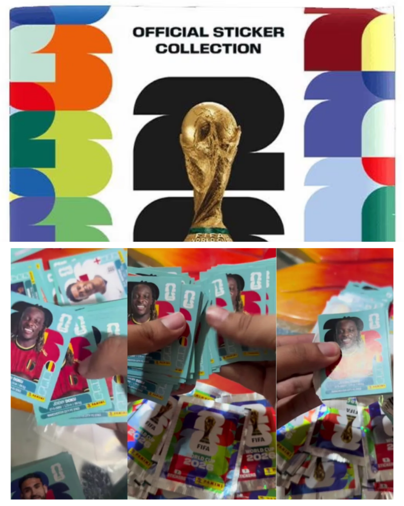 Álbum oficial Panini de la FIFA World Cup 2026 junto a sobres de láminas disponibles para comprar en Chile